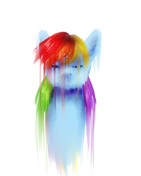 Size: 2400x3000 | Tagged: artist:maria-fly, derpibooru import, melting, rainbow dash, safe, solo