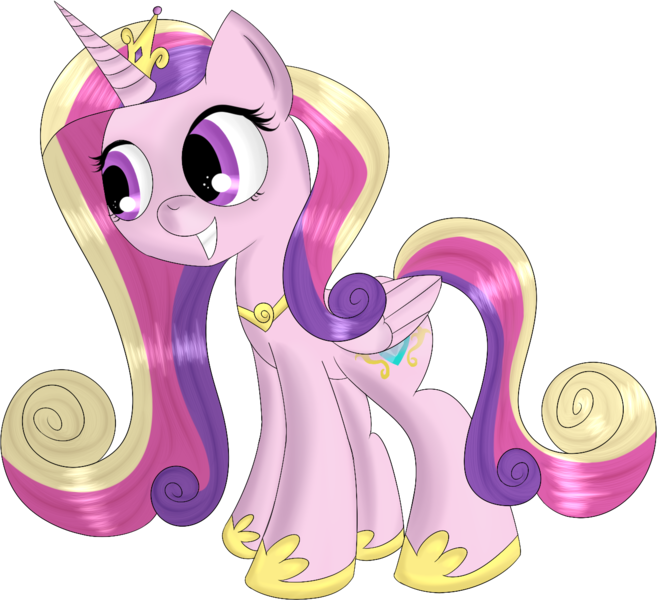 Size: 1343x1227 | Tagged: safe, artist:brok-enwings, derpibooru import, princess cadance, alicorn, pony, grin, simple background, smiling, solo, transparent background