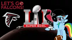 Size: 1600x900 | Tagged: american football, atlanta falcons, derpibooru import, edit, falcon, nfl, nfl playoffs, rainbow dash, safe, super bowl, super bowl li, wallpaper, wallpaper edit