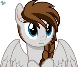 Size: 2600x2238 | Tagged: safe, artist:arifproject, derpibooru import, oc, oc:spectrum blaze, unofficial characters only, pegasus, pony, blue eyes, brown hair, simple background, solo, transparent background, vector, wings
