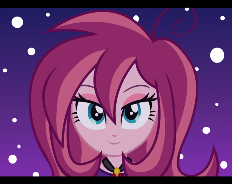 Size: 1024x815 | Tagged: safe, artist:wubcakeva, derpibooru import, oc, oc:contralto, unofficial characters only, equestria girls, clothes, disguised siren, lidded eyes, looking at you, night, smiling, solo