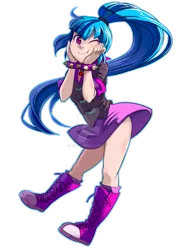 Size: 1280x1810 | Tagged: safe, artist:riza23, derpibooru import, sonata dusk, equestria girls, cheek squish, clothes, converse, cute, human coloration, one eye closed, shoes, simple background, solo, sonatabetes, squishy cheeks, transparent background, watermark, wink