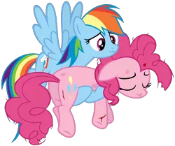 Size: 4780x4000 | Tagged: semi-grimdark, artist:slb94, derpibooru import, edit, pinkie pie, rainbow dash, pony, absurd resolution, abuse, abuse edit, bleeding, blood, holding a pony, injured, messy mane, nosebleed, pinkiebuse, simple background, transparent background, vector