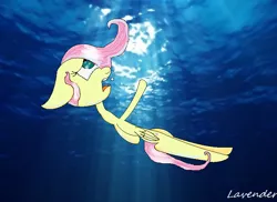 Size: 734x534 | Tagged: semi-grimdark, artist:lavenderheart, derpibooru import, fluttershy, pegasus, pony, asphyxiation, crying, drowning, floppy ears, imminent death, ms paint, quality, signature, solo, underwater, vulgar description