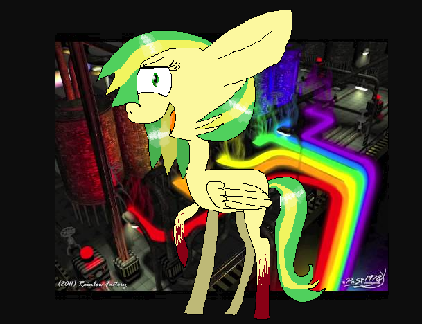 Size: 609x468 | Tagged: semi-grimdark, artist:lavenderheart, derpibooru import, oc, oc:wooden toaster, unofficial characters only, pegasus, pony, fanfic:rainbow factory, 1000 hours in ms paint, blood, glaze, ms paint, solo