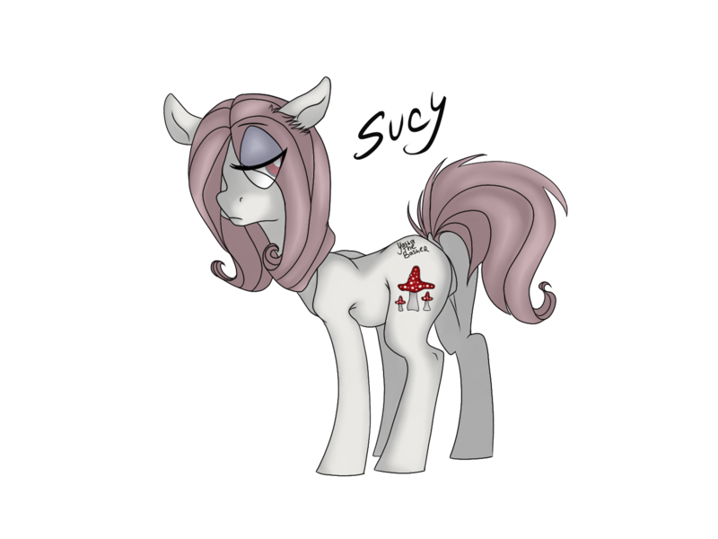 Size: 1400x1050 | Tagged: safe, artist:yashathebasher, derpibooru import, ponified, pony, little witch academia, simple background, solo, sucy manbavaran, transparent background