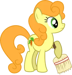 Size: 6178x6530 | Tagged: safe, artist:cloudyskie, derpibooru import, carrot top, golden harvest, earth pony, pony, the last roundup, .ai available, absurd resolution, background pony, broom, female, mare, simple background, solo, transparent background, vector