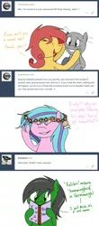 Size: 1280x2916 | Tagged: artist:hummingway, ask, ask-humming-way, derpibooru import, dialogue, oc, oc:feather hummingway, oc:pan pare, oc:swirly shells, safe, simple background, tumblr, unofficial characters only