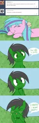 Size: 1280x3940 | Tagged: safe, artist:hummingway, derpibooru import, oc, oc:feather hummingway, oc:swirly shells, unofficial characters only, ask-humming-way, dialogue, speech bubble, tumblr, tumblr comic