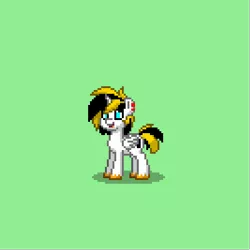 Size: 400x400 | Tagged: safe, derpibooru import, oc, oc:thunder scratch, unofficial characters only, alicorn, pony, pony town, alicorn oc, smiling, solo