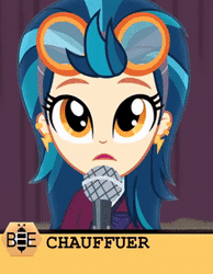 Size: 236x304 | Tagged: safe, derpibooru import, screencap, indigo zap, acadeca, equestria girls, friendship games, animated, blinking, cropped, cute, fail, gif, microphone, misspelling, solo, spelling bee, zapabetes