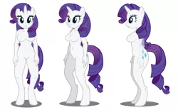 Size: 1542x959 | Tagged: anthro, artist:flash equestria photography, barbie doll anatomy, breasts, busty rarity, derpibooru import, female, rarity, safe, show accurate anthro, simple background, solo, unguligrade anthro, white background