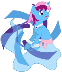 Size: 1750x2050 | Tagged: armband, artist:zanture-angel, bracelet, collar, cute, cutie mark, derpibooru import, floating, gem, genie, happy, horn ring, jewelry, oc, ocbetes, oc:parcly taxel, requested art, saddle arabia, safe, sapphire, simple background, smiling, solo, transparent background, unofficial characters only, waistband, wingless