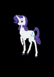 Size: 1024x1448 | Tagged: artist:animalpainter, black background, colored hooves, derpibooru import, rarity, safe, simple background, solo