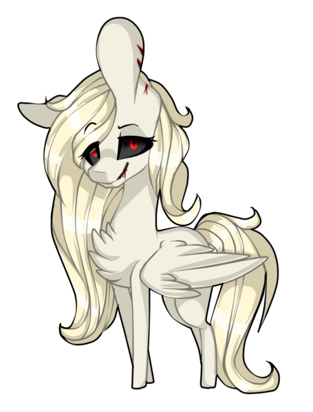 Size: 808x1065 | Tagged: safe, artist:xxmissteaxx, derpibooru import, oc, unofficial characters only, pegasus, pony, black sclera, chest fluff, female, mare, simple background, solo, transparent background