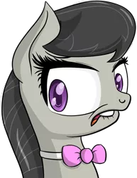 Size: 1835x2372 | Tagged: safe, artist:datapony, derpibooru import, octavia melody, earth pony, pony, bowtie, bust, colored pupils, faic, lip bite, portrait, simple background, solo, transparent background, wide eyes