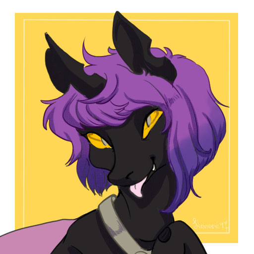 Size: 512x512 | Tagged: safe, artist:teymar, derpibooru import, oc, oc:elytrius, unofficial characters only, changeling, bust, changeling oc, portrait, purple changeling, simple background, solo, tongue out