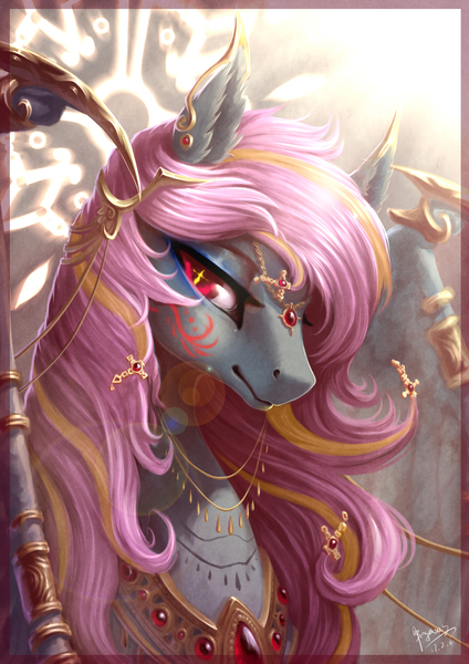 Size: 1240x1754 | Tagged: safe, artist:begasus, derpibooru import, oc, unofficial characters only, pegasus, pony, commission, jewelry, regalia, solo