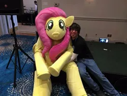 Size: 720x540 | Tagged: artist:ponylover88, clothes, cosplay, costume, derpibooru import, fluttershy, fursuit, human, irl, irl human, photo, ponycon nyc, safe