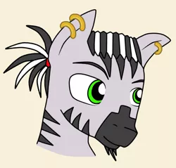 Size: 1011x965 | Tagged: artist:theonewithoutaname, bust, derpibooru import, face, oc, oc:abioye, portrait, safe, simple background, solo, unofficial characters only, zebra