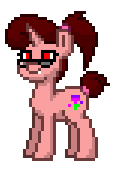 Size: 133x174 | Tagged: safe, artist:lavenderheart, derpibooru import, oc, oc:lavenderheart, unofficial characters only, pony, unicorn, pony town, glasses, nerd, simple background, solo, white background