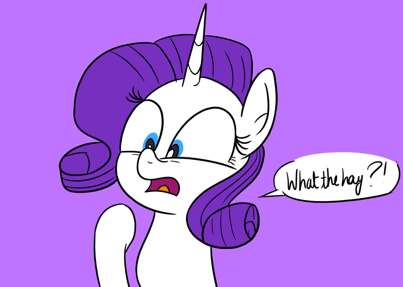 Size: 7000x5000 | Tagged: safe, artist:khushi1428, derpibooru import, rarity, absurd resolution, open mouth, purple background, raised hoof, reaction, simple background, solo, speech bubble