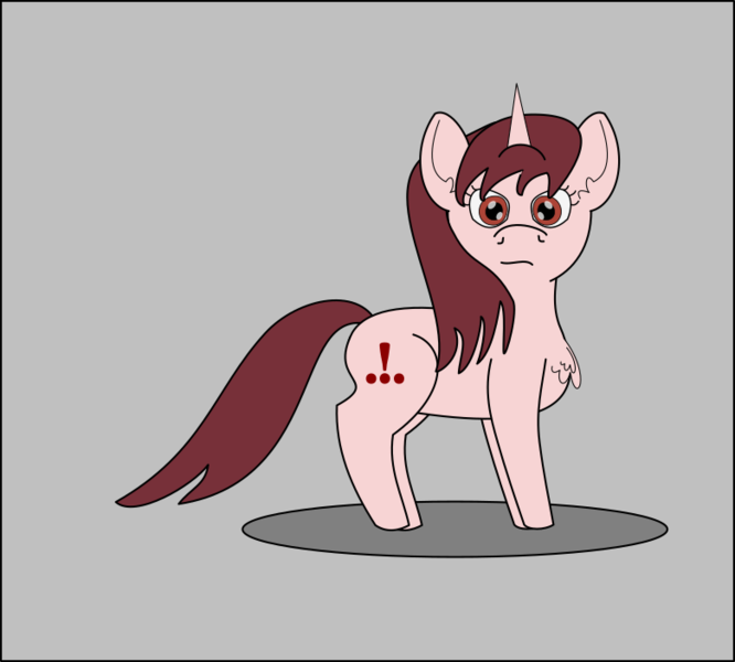 Size: 780x703 | Tagged: safe, artist:planetkiller, derpibooru import, oc, oc:report, ponified, unofficial characters only, pony, unicorn, derpibooru, chest fluff, derpibooru ponified, ear fluff, gray background, looking at you, meta, simple background, solo