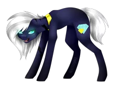 Size: 1024x725 | Tagged: safe, artist:itsizzybel, derpibooru import, oc, oc:cora, unofficial characters only, earth pony, pony, behaving like a cat, female, hissing, mare, simple background, solo, transparent background