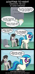 Size: 960x2000 | Tagged: safe, artist:terminuslucis, derpibooru import, octavia melody, vinyl scratch, earth pony, pony, unicorn, comic:adapting to night, bouquet, comic, flower, gravestone