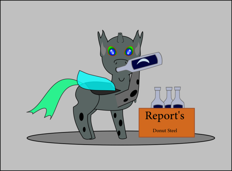 Size: 955x703 | Tagged: alcohol, artist:planetkiller, changeling, derpibooru, derpibooru import, derpibooru ponified, male, meta, oc, oc:random image, ponified, safe, solo, stealing, this will end in tears and/or death, unofficial characters only