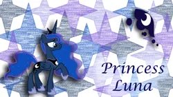 Size: 1366x768 | Tagged: safe, artist:mumepr, artist:saphirabjarskular, derpibooru import, princess luna, alicorn, pony, cutie mark, female, mare, raised hoof, solo, vector, wallpaper