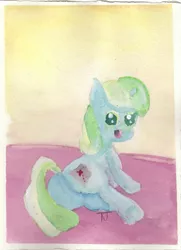 Size: 3311x4583 | Tagged: absurd resolution, artist:gyrotech, derpibooru import, female, filly, oc, oc:sweetwater, plot, solo, suggestive, traditional art, unofficial characters only, watercolor painting