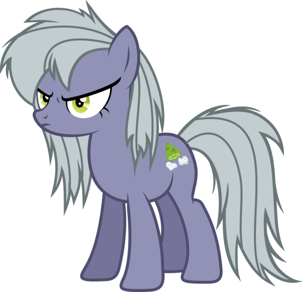 Size: 6000x5776 | Tagged: safe, artist:slb94, derpibooru import, limestone pie, earth pony, pony, 80s, absurd resolution, alternate hairstyle, angry, frown, messy mane, simple background, solo, transparent background, unamused, vector