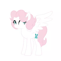 Size: 1400x1400 | Tagged: safe, artist:theroyalartofna, derpibooru import, oc, oc:vivi blueblood, unofficial characters only, pegasus, pony, offspring, parent:fluttershy, parent:prince blueblood, parents:blueshy, simple background, solo, spread wings, white background