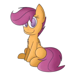 Size: 768x820 | Tagged: artist:mr. rottson, derpibooru import, safe, scootaloo, simple background, sitting, solo, transparent background