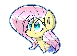 Size: 1164x842 | Tagged: safe, artist:lynchristina, derpibooru import, fluttershy, bust, heart eyes, looking at something, looking up, portrait, simple background, solo, transparent background, wingding eyes