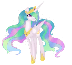Size: 1024x926 | Tagged: safe, artist:lady-cold, derpibooru import, princess celestia, pony, female, horn jewelry, jewelry, mare, simple background, solo, transparent background
