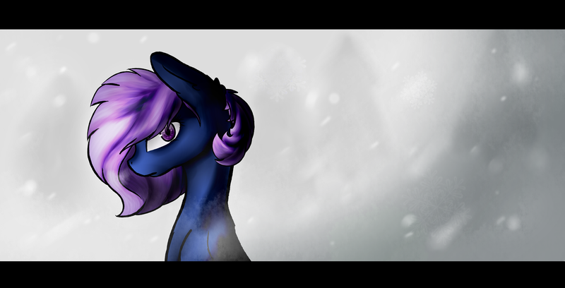Size: 4900x2500 | Tagged: safe, artist:isorrayi, derpibooru import, oc, unofficial characters only, earth pony, pony, absurd resolution, bust, female, mare, portrait, snow, solo