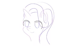 Size: 640x400 | Tagged: safe, artist:violaconcert, derpibooru import, starlight glimmer, pony, unicorn, bust, portrait, simple background, sketch, smiling, solo, white background