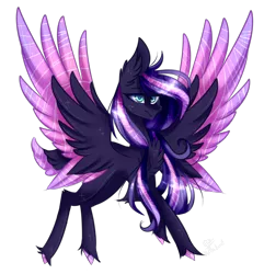 Size: 2354x2438 | Tagged: safe, artist:huirou, derpibooru import, oc, oc:dremare light, unofficial characters only, pegasus, pony, chest fluff, female, high res, mare, simple background, solo, spread wings, transparent background