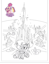 Size: 612x792 | Tagged: coloring page, crystal empire, derpibooru import, official, princess cadance, safe