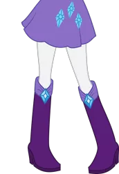 Size: 1500x2177 | Tagged: safe, artist:teentitansfan201, derpibooru import, edit, vector edit, rarity, equestria girls, boots, clothes, cropped, high heel boots, legs, pictures of legs, simple background, skirt, solo, transparent background, vector