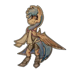 Size: 3124x3348 | Tagged: safe, artist:bumskuchen, derpibooru import, oc, oc:console command, unofficial characters only, pegasus, pony, clothes, cosplay, costume, kingdom hearts, request, simple background, solo, traditional art, transparent background