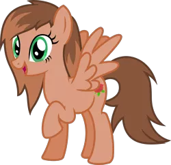 Size: 4598x4443 | Tagged: safe, artist:peahead, derpibooru import, oc, oc:kathrine, unofficial characters only, pegasus, pony, absurd resolution, cutie mark, green eyes, happy, raised hoof, show accurate, simple background, smiling, solo, spread wings, transparent background, vector