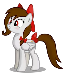 Size: 4000x4405 | Tagged: safe, artist:rsa.fim, derpibooru import, oc, oc:whisper hope, unofficial characters only, pegasus, pony, absurd resolution, bow, cutie mark, female, mexican, red eyes, ribbon, simple background, solo, tail bow, tail wrap, transparent background, unitárium, vector