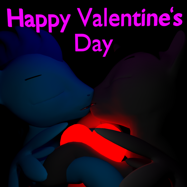 Size: 1080x1080 | Tagged: safe, artist:bluestream, derpibooru import, oc, oc:blue stream, unofficial characters only, alicorn, pegasus, pony, 3d, alicorn oc, blender, cycles render, gay, heart, male, valentine's day