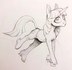 Size: 3025x2951 | Tagged: artist:amphoera, beanbrows, derpibooru import, eyebrows, monochrome, safe, sketch, solo, traditional art, twilight sparkle, unshorn fetlocks