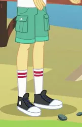 Size: 255x394 | Tagged: safe, derpibooru import, screencap, flash sentry, equestria girls, legend of everfree, clothes, converse, legs, pictures of legs, shoes, sneakers, socks, solo