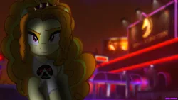 Size: 3840x2160 | Tagged: safe, artist:bastbrushie, artist:dragonmaster137, derpibooru import, adagio dazzle, ponified, pony, unicorn, equestria girls, clothes, equestria girls ponified, female, grand theft auto, mare, raised hoof, scenery, solo