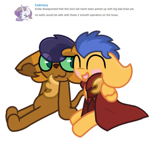 Size: 820x754 | Tagged: artist:thefanficfanpony, capper dapperpaws, cappersentry, cat, crack shipping, derpibooru import, flashcapper, flash sentry, gay, male, meme, my little pony: the movie, safe, shipping, waifu thief